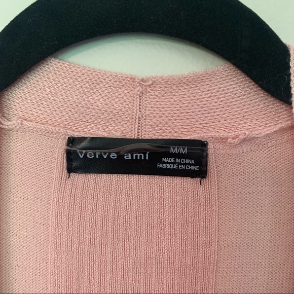 NWT Verve Ami soft pink open front cardigan, size M - Picture 6 of 8